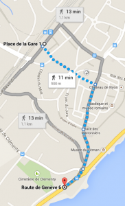 Trajet Nyon gare à Villa Niedermeyer (1)