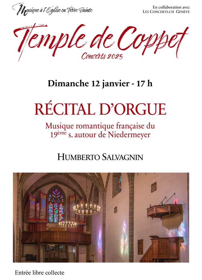 Récital d'orgue Humberto Salvagnin